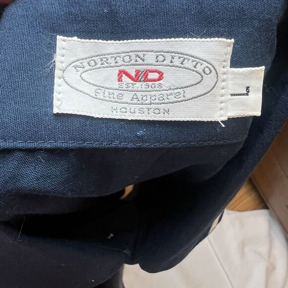 Retro Bowling 50s Style Bowling Shirt L Made in USA Norton Ditto Houston Navy - Picture 5 of 7